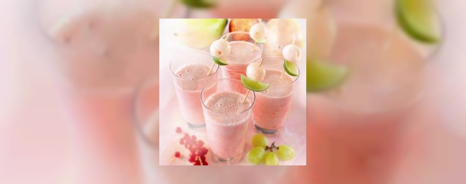 Smoothie lychee en rozensiroop