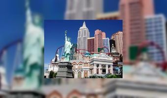 Replica Vrijheidsbeeld van hotel op zegel