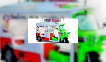 Elektrische tuk tuk in Amsterdam