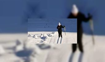 Starbucks drinken op je ski's 