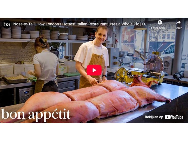 Van kop tot staart: hoe het populairste Italiaanse restaurant van Londen het hele varken gebruikt