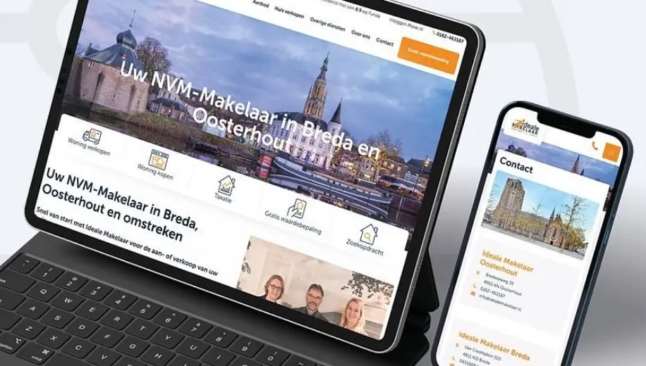 Woningaanbod op telefoon en tablet