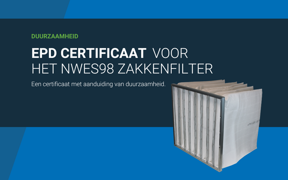 EPD gecertificeerde NWES98 zakkenfilters