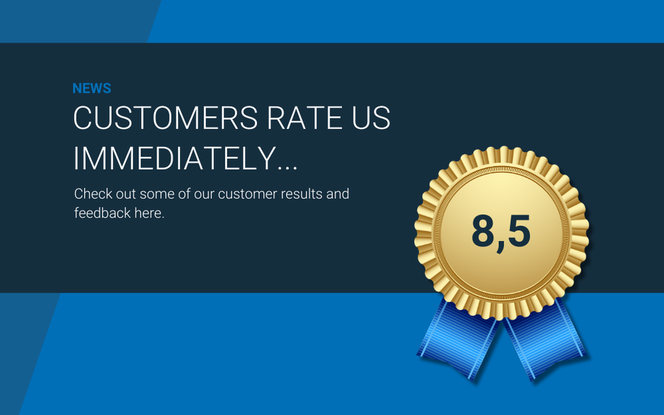 Our clients rate us an 8.5