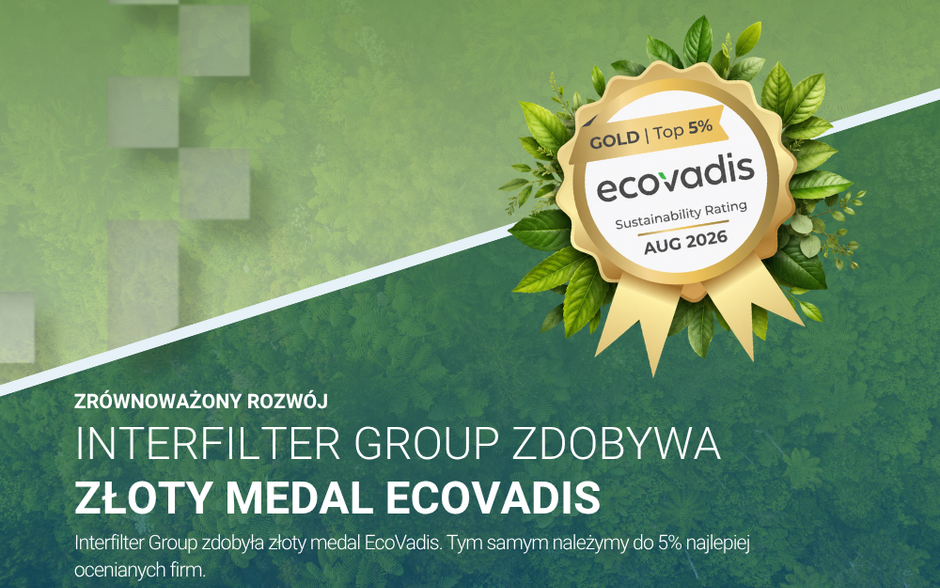 Interfilter Group zdobywa złoty medal EcoVadis