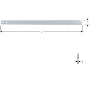 Libile Luchtdecoupeerzaagblad, HSS 517.0020  400mm 18TPI 1