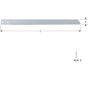 Libile Luchtdecoupeerzaagblad, HM 517.0130  300mm Wolframcarbide 1