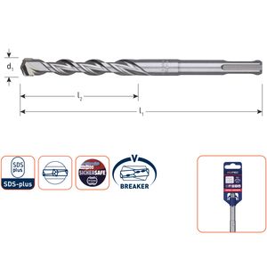 Libilé Hamerboor, SDS-plus V-Breaker 6mm x 260mm 200.0603 1