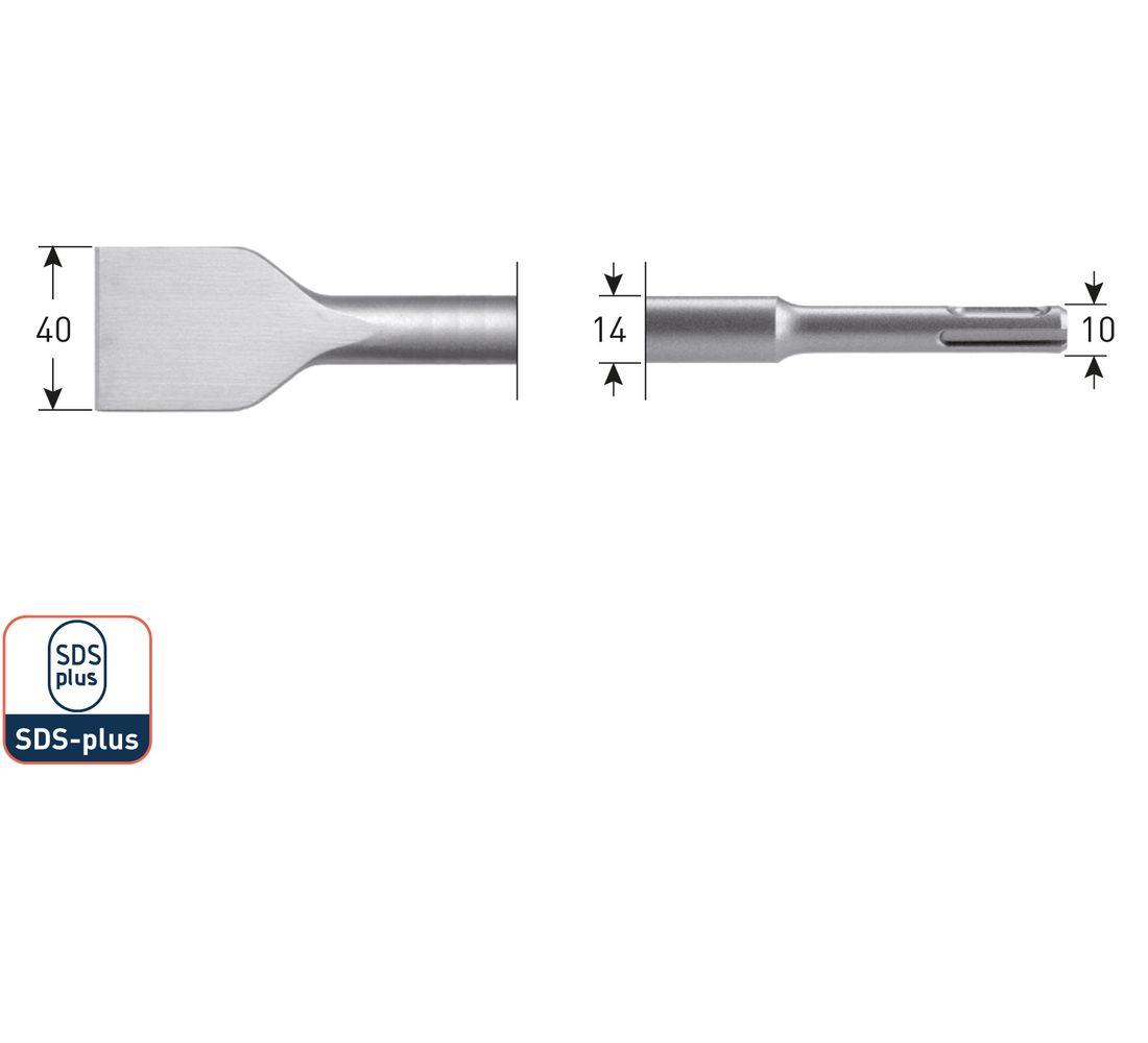 Libilé Hamerboor, SDS-plus Spade beitel 215.0015, 40 X 250mm 1