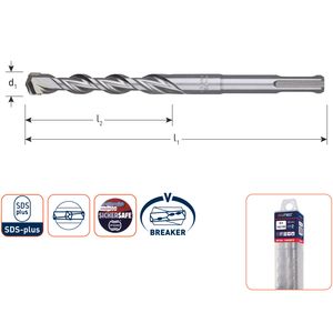 Libilé Hamerboor, SDS-plus V-Breaker 10.0 x 110mm  10 stuks 201.1000 1