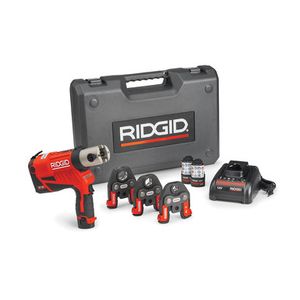 Ridgid RP240 Perstang set in koffer met 2 x accu en lader en 3 persbekken 1