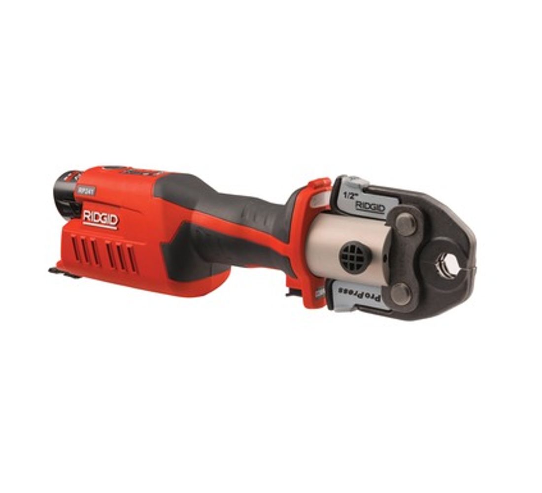 Ridgid RP241 Perstang set in koffer met 2 x accu en lader en 3 persbekken 1