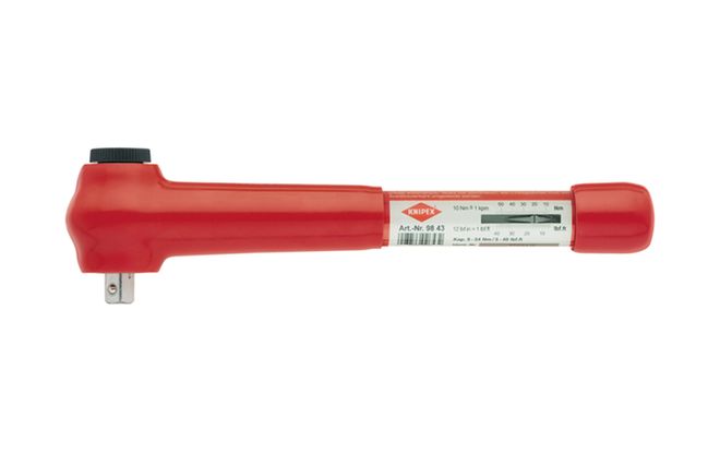 Knipex Momentsleutel VDE 1000V met buitenvierkant 1/2" omschakelbaar 9843 5-50Nm