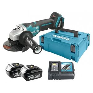 Makita DGA505RTJ 18V 5,0Ah Haakse slijper 125 mm in M-Box met accu's en lader 1