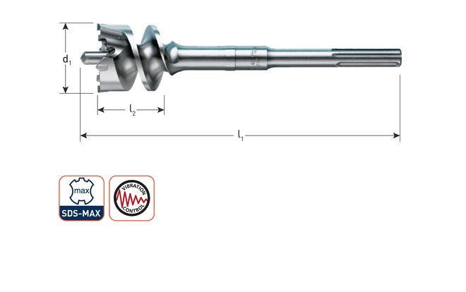 Betonfreeskroon, SDS-max 205.4503, 45 x 990