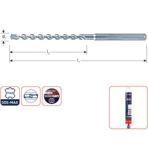 Hamerboor, SDS-max, 2-snijder 203.1201, 12 x 340mm 1