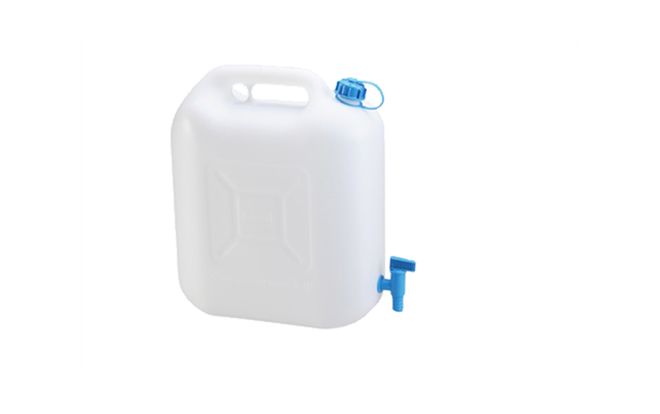 Jerrycan met kraan 10 liter wit