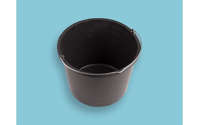 Bouwemmer ZWART Gripline 20 liter met hengsel. 928027