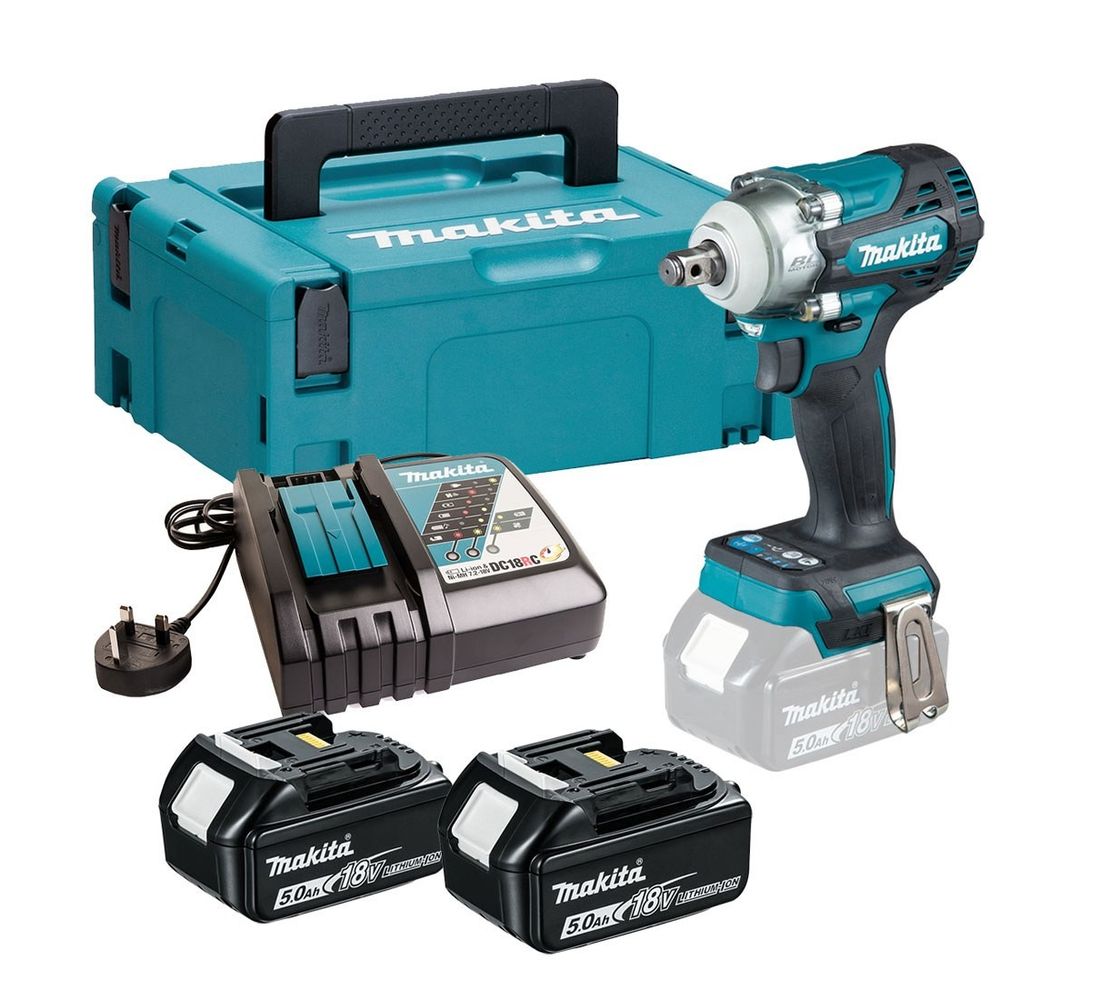 Makita DTW300RTJ 18Volt Slagmoersleutel set 2,5Ah in box 1