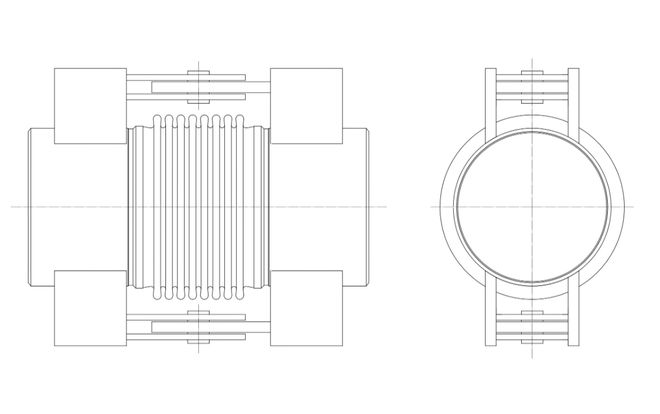 Angular expansion Joints - hinged