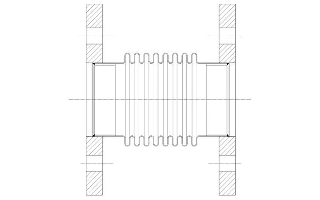 Axial expansion joints - fixed flanges