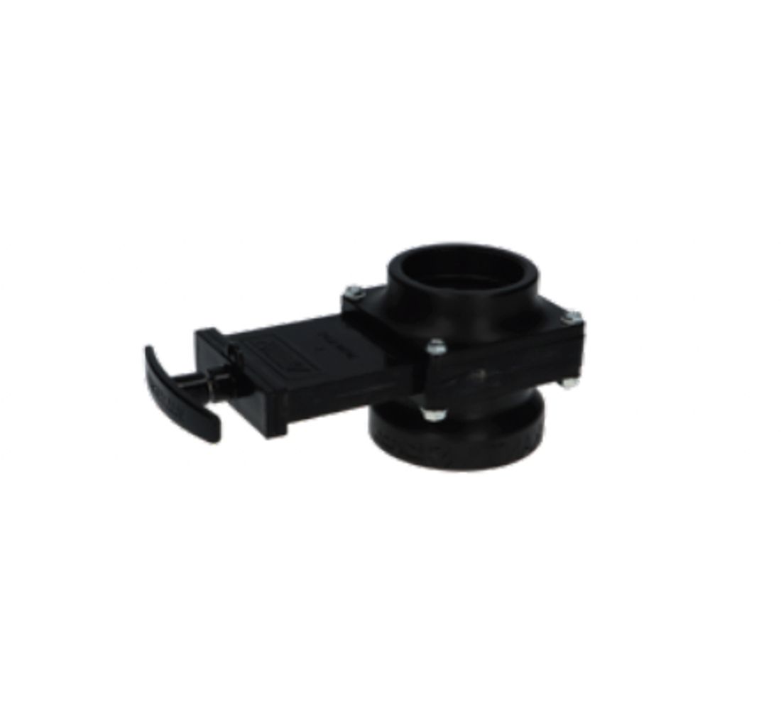 TBA3104 TBA Plaatafsluiter met 2'' en 2.1/2'' aansluiting POM 1