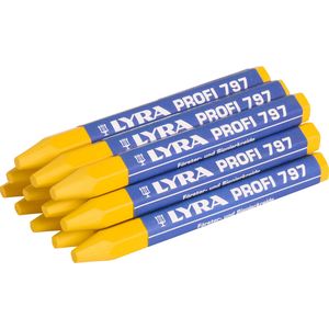 LYRA Vetkrijt zeskant geel (12 stuks) 1