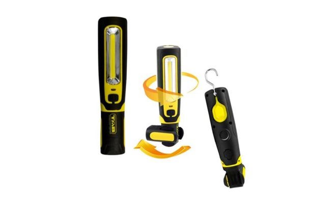 TAB 42102 Looplamp 3W COB LED+ / 1W Power-LED oplaadbaar