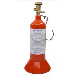 Karwei 1003041 gasfles 1 liter met voet incl. ophanghaak en kraan 1