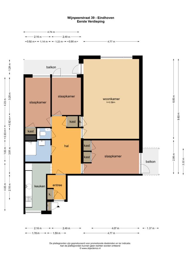 Wijnpeerstraat 39, Eindhoven - plattegrond 0