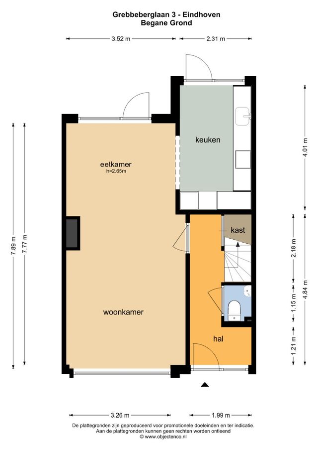 Grebbeberglaan 3, Eindhoven - plattegrond 0