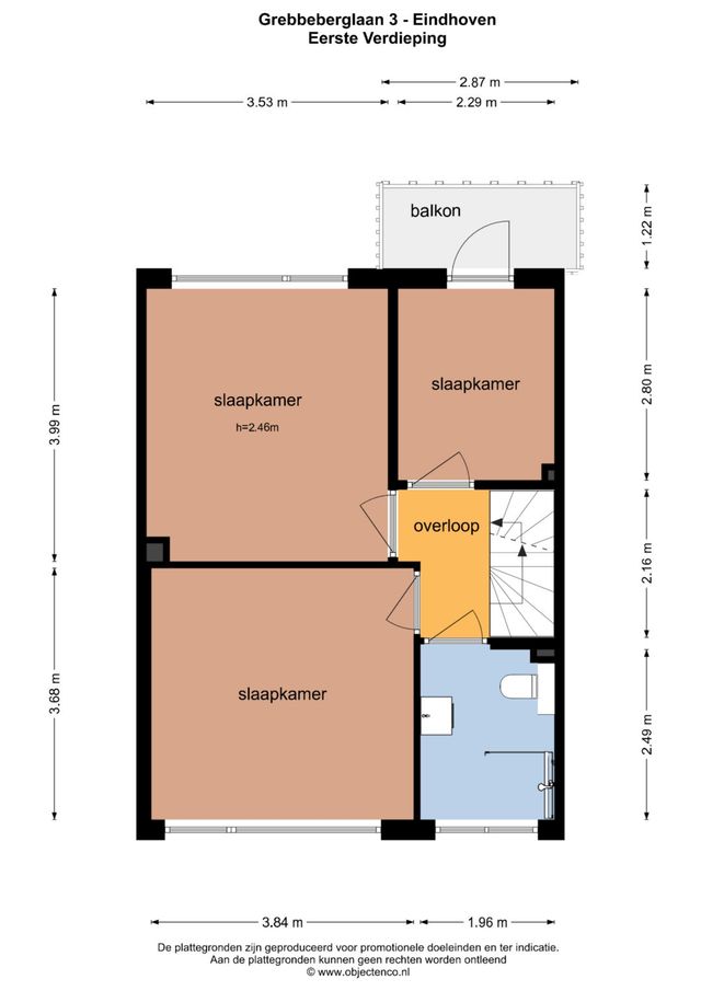 Grebbeberglaan 3, Eindhoven - plattegrond 1