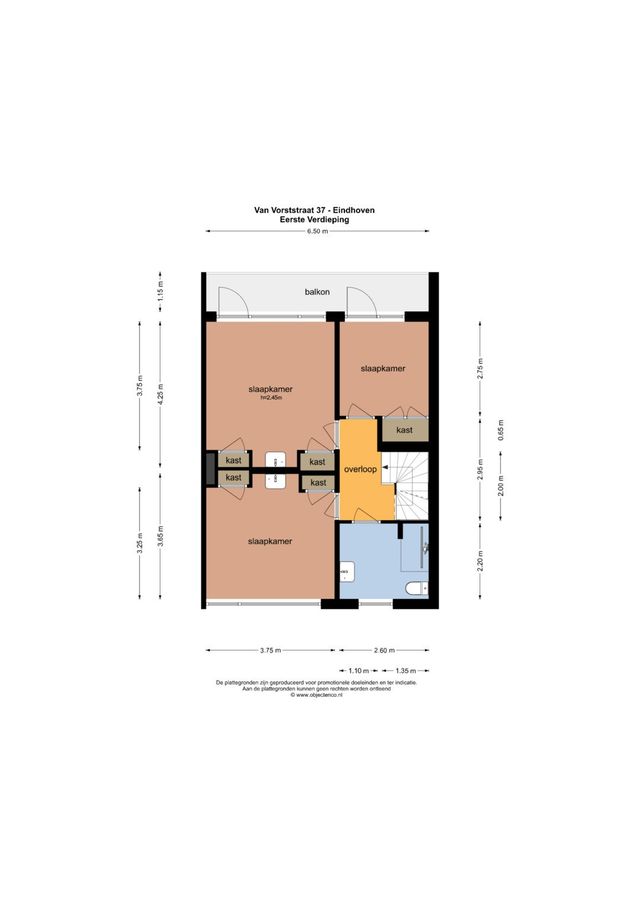 Van Vorststraat 37, Eindhoven - plattegrond 1