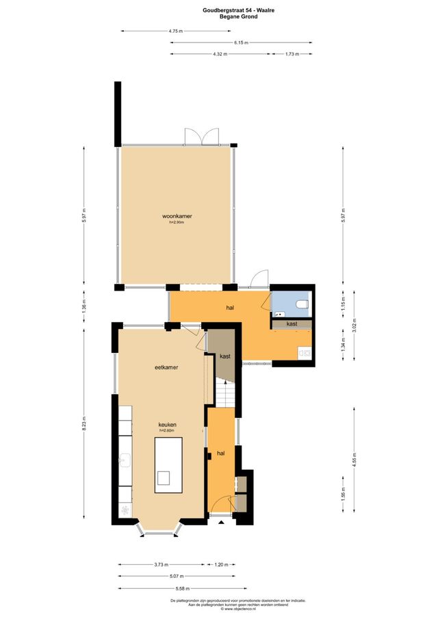 Goudbergstraat 54, Waalre - plattegrond 0