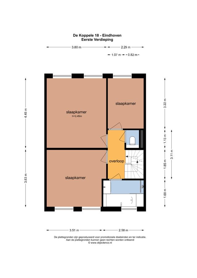 De Koppele 18, Eindhoven - plattegrond 1
