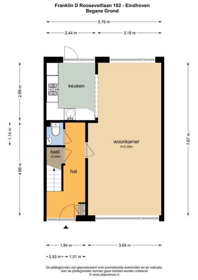 Franklin D Rooseveltlaan 102, Eindhoven - plattegrond 0