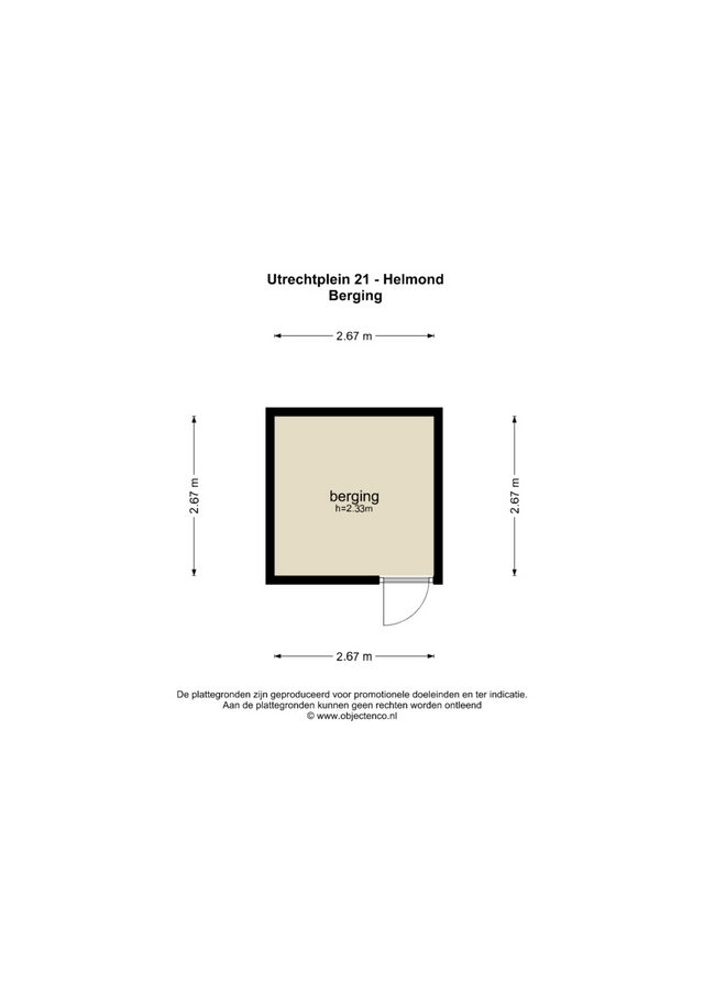 Utrechtplein 21, Helmond - plattegrond 2