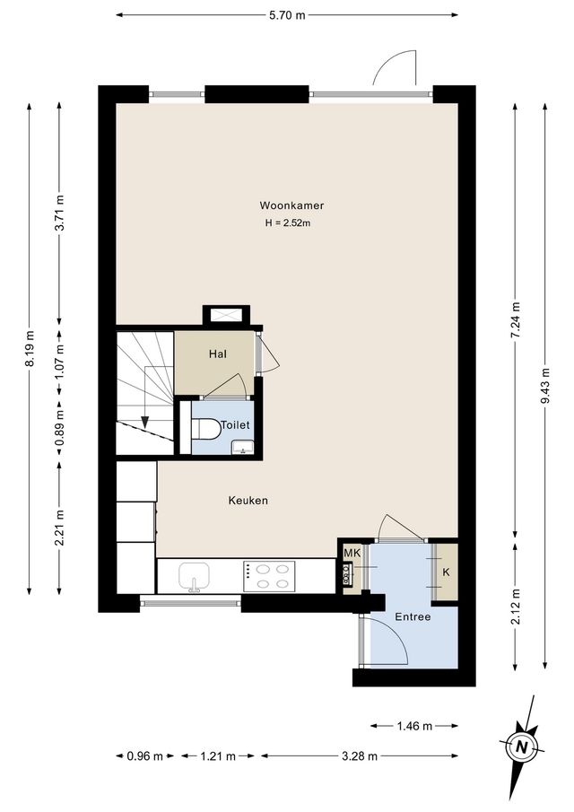 Roubaixlaan 3, Eindhoven - plattegrond 1