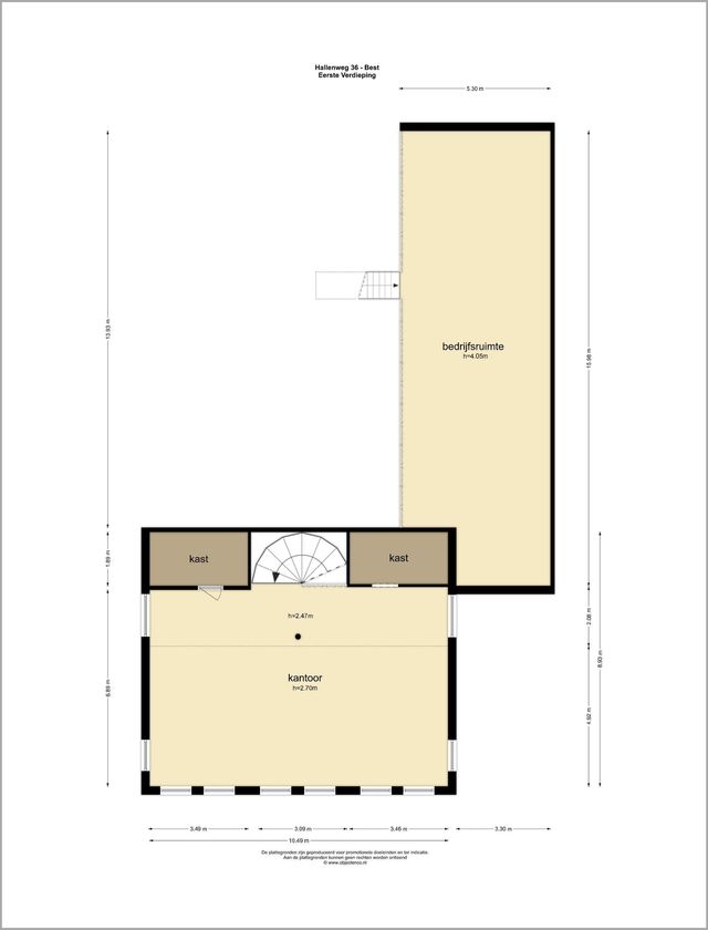 Hallenweg 36, Best - plattegrond 1