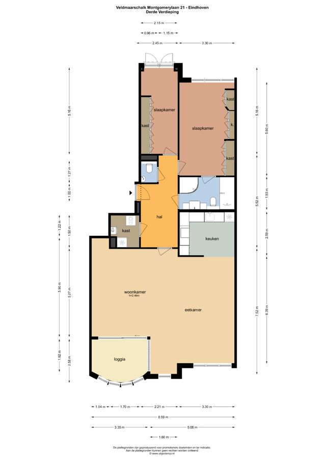 Veldmaarschalk Montgomerylaan 21, Eindhoven - plattegrond 0