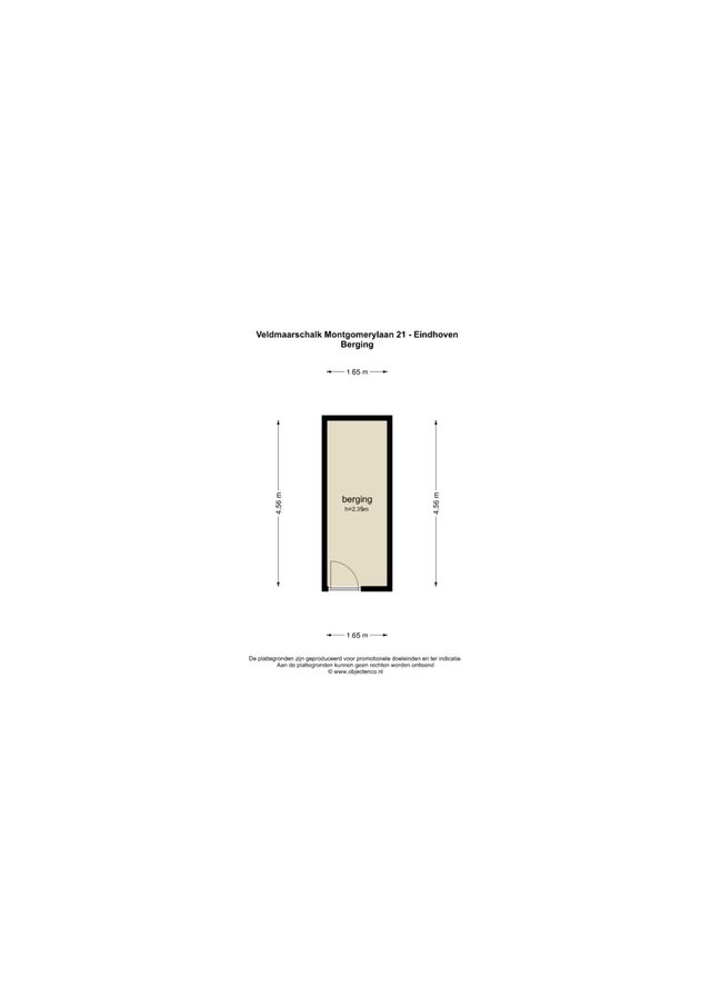 Veldmaarschalk Montgomerylaan 21, Eindhoven - plattegrond 1