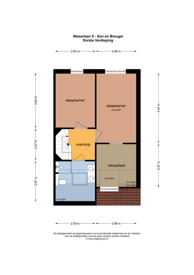 Weserlaan 9, Son en Breugel - plattegrond 1