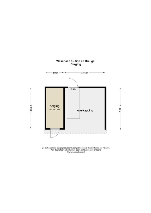 Weserlaan 9, Son en Breugel - plattegrond 3