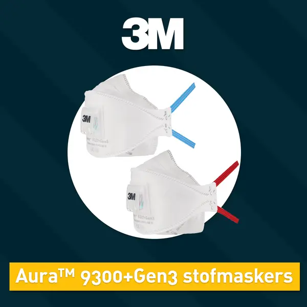 3M™ Aura™ 9300+Gen3 Serie stofmaskers