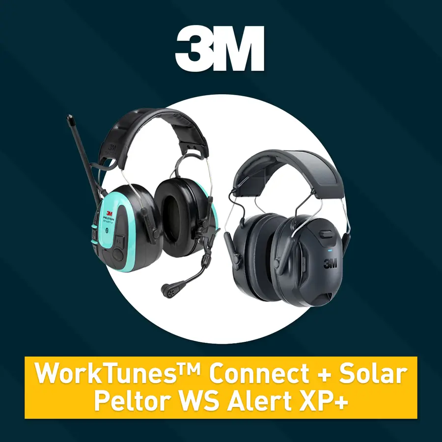 WorkTunes™ Connect + Solar en Peltor WS Alert XP+ gehoorkappen