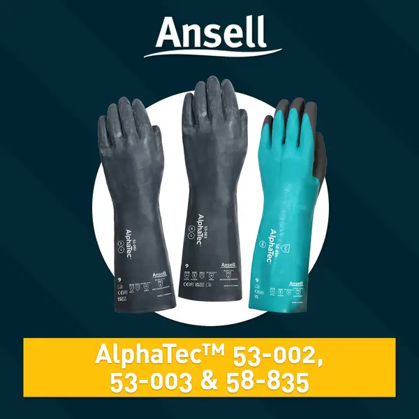 Ansell AlphaTec™ 53-002, 53-003 & 58-835 handschoenen