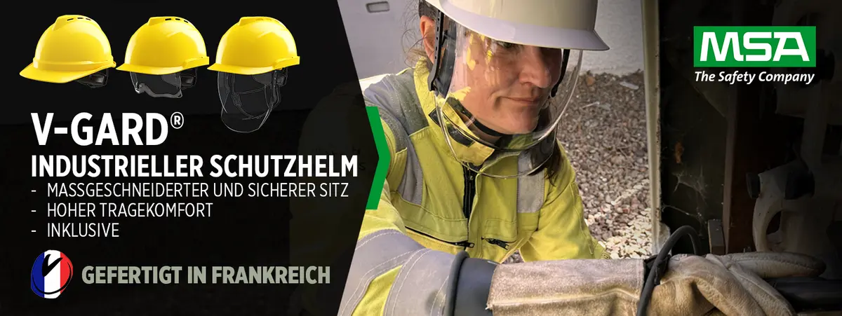 Vertrauen Sie auf den Schutz und den Komfort der V-Gard® Industriehelme von MSA