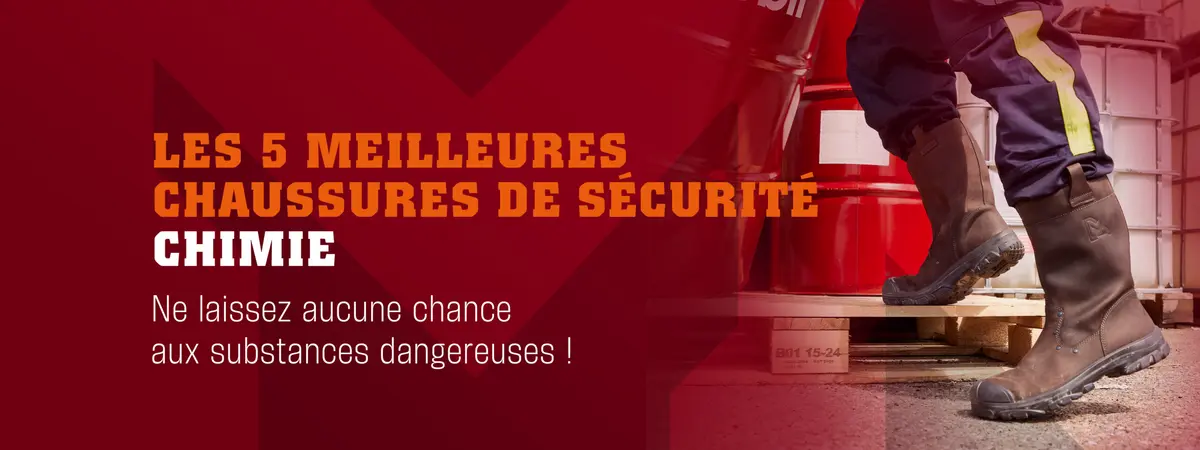 Top 5 chaussures de sécurité pour l’industrie chimique
