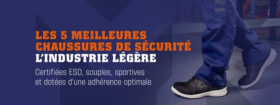 Top 5 des chaussures de sécurité pour l’industrie légère