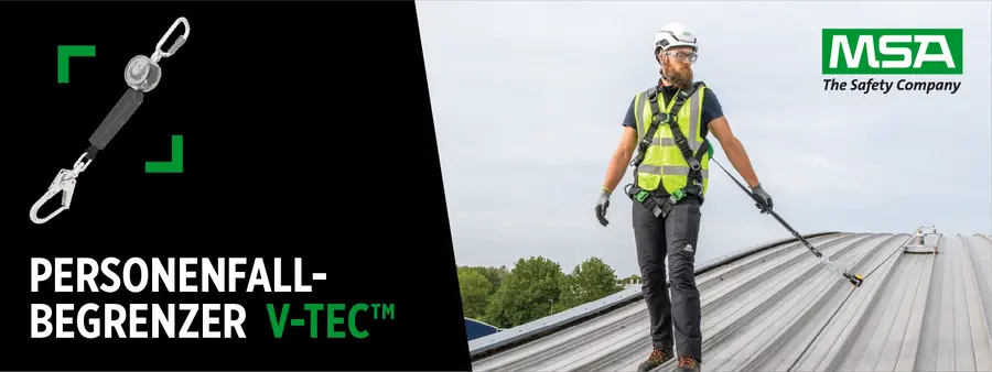 Bleiben Sie mit dem V‑TEC® Personal Fall Limiter in der Höhe geschützt